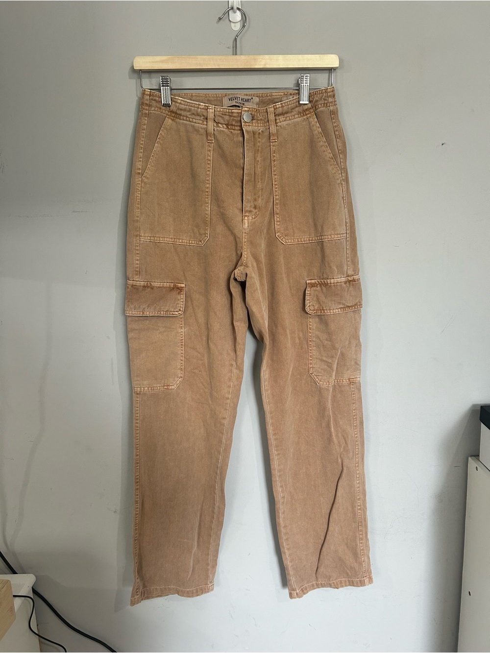 Velvet Heart Tan Cargo Pants with Utility Pockets